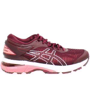ASICS Gel-Kayano 25 Damen-Laufschuhe in Rosa, eine Mischung aus Stabilität, Dämpfung und Stil, um Sie bei Ihren härtesten Läufen zu unterstützen. Hier ist ein Blick auf ihre wichtigsten Funktionen:



 Dynamisches DuoMax-Unterstützungssystem:  Diese Trainer sind mit dem dynamischen DuoMax-Unterstützungssystem von ASICS ausgestattet, das gezielte Unterstützung und Stabilität bietet, um die Überpronation zu kontrollieren und einen sanfteren und effizienteren Schritt zu gewährleisten.



 Gel-Dämpfungstechnologie:  Mit der strategisch in Ferse und Vorfuß platzierten Gel-Dämpfungstechnologie bieten diese Turnschuhe eine außergewöhnliche Stoßdämpfung, reduzieren Stöße und sorgen für eine weiche Dämpfung für ein komfortables Lauferlebnis.



 FluidFit-Obermaterial:  Das FluidFit-Obermaterial passt sich der natürlichen Form des Fußes an und sorgt für eine bequeme und individuelle Passform, die den Komfort erhöht und das Risiko von Reizungen oder Blasen verringert.



 FlyteFoam-Zwischensohle:  Diese mit der FlyteFoam-Zwischensohlentechnologie konstruierten Turnschuhe bieten leichte Dämpfung und reaktionsfreudige Rückfederung und fördern ein federndes und energiegeladenes Fahren Kilometer für Kilometer.



 Ortholite X-40-Einlegesohle: Die Ortholite X-40-Einlegesohle verbessert die Dämpfung und das Feuchtigkeitsmanagement und hält Ihre Füße während des gesamten Laufs kühl, trocken und bequem.