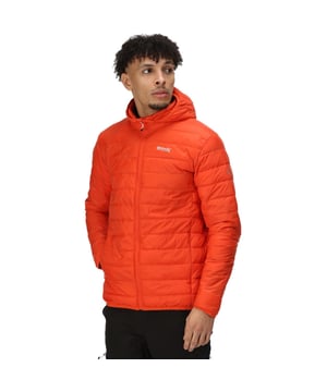 Lightweight 20d polyamide fabric. Durable water repellent finish. Feather Free - premium recycled synthetic down insulation. Recycled fill made from approximately 6 plastic bottles (500ml size). Lightweight fill. Easily compressible. Grown on hood. 2 lower pockets with concealed zips. Stretch binding to hood opening, cuffs and hem. Packs away into stuff sack.