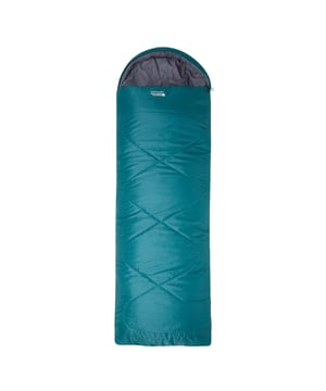 100% Polyester. Length: 200cm. Width: 180cm. 125gsm. Contents: 1 Drawstring Bag. -17c Extreme Temperature, -1c To 4c Comfort Temperature, 3/4 Season, Can Be Used To Create A Double Sleeping Bag. Fastening: Adjustable Buckle, Two Way Zip. Design: Contrast, Logo, Square. Filling: Hollow Fibre. Fabric Technology: Insulating. Fabric: Ripstop.