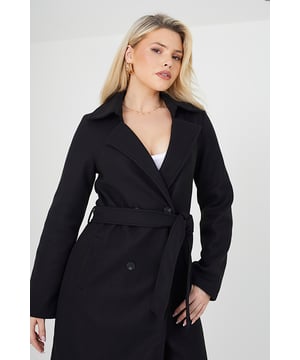 Brave soul stella double breasted mac sale