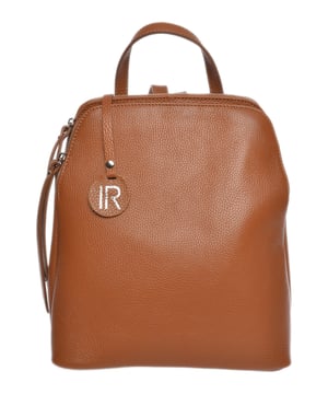 Mochila  
100% cuero de vaca  
Cierre superior con cremallera  
Bolsa interior con cremallera  
Bolsa con cremallera en la parte posterior  
Dimensiones: 29x28x14.5 cm  
Asa: 21 cm  
Correa de hombro: 2x80 cm  