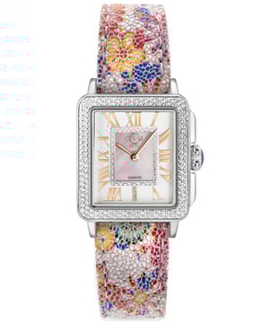 GV2 Padova Damen-Leder Rosa Floral Armband
