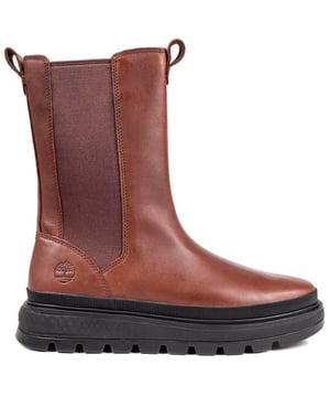 Deze Ray City halfhoge laarzen van Timberland bieden je alle comfort en ondersteuning die je nodig hebt. terwijl je een eenvoudig, verfijnd modestatement maakt. Deze Chelsea boots met lange schacht voor dames hebben een bovenwerk van bruin volnerf leer. hiel treklipjes. gevoerde binnenzool en Ortholite®-voetbed voor comfort en ondersteuning.