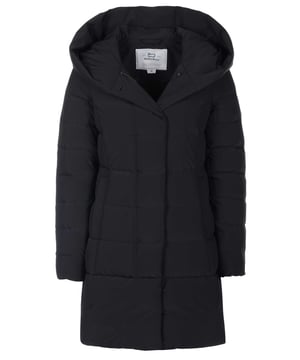 100% polyester; Woolrich-jasje;  Model: CFWWOU0685FRUT3128 100;  Hoogwaardige afwerking;  kap;  tweewegritssluiting;  drukknoopsluiting;  Twee voorzakken met drukknopen;  Elastische manchetten aan de mouwen;  Woolrich-logodetails