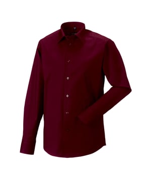 97% Katoen, 3% Polyester. Stof: Rekken. Ontwerp: Eenvoudig. Hem: Gebogen. Manchet: Dubbele knoop. Mouwtype: Met lange mouwen. Halslijn: Semi uitgesneden kraag. Ruginzet, zelfkleurige knopen. Passend: Gemonteerd. 140gsm. Duurzaamheid: Amfori, Better Cotton Initiative, BSCI, Fair Labor Association, Oeko-Tex Standard 100 Gecertificeerd, WRAP Gecertificeerd.