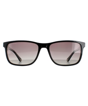 Police Rectangle Mens Shiny Black  Smoke Gradient Polarised SPLB40N Arcade2  Sunglasses are a classic rectangular style crafted from lightweight acetate. The Police logo features on the slender temples for brand recognition.