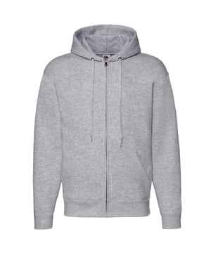 Eingesetzte Ärmel. Doppelte Stoffkapuze mit Kordelzug und einfarbiger Kordel. Tiefe Beuteltaschen vorne. Single-Jersey-Nackenband für mehr Komfort. Modischer, schmaler, verdeckter Reißverschluss in voller Länge für bessere Bedruckbarkeit. Gerippter Saum und Bündchen mit Lycra® für Formbeständigkeit. Durchgängig mit Zwillingsnadeln genäht. Mit Seitennähten. Auch in Damengrößen erhältlich, Code 62924. und in Kindergrößen, Code 62035. Gewicht: 280 g/m²,. Material: 70% Baumwolle, 30% Polyester. S (35-37: To Fit (ins)). M (38-40: To Fit (ins)). L (41-43: Anpassen (ins)). XL (44-46: Passform (innen)). 2XL (47-49: Passform (ins)). FRUIT OF THE LOOM - eine traditionsreiche Marke, die ein umfassendes Bekleidungssortiment anbietet.