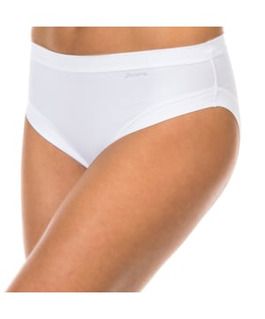 Bragas Janira  
Tamaño mediano.  
Cintura elástica.  
Detalle de la marca impreso en la parte superior.  
Perfect Day Micro es una nueva línea de bragas que combina la máxima comodidad con la mejor calidad. Está fabricada con microfibra de última generación, un tejido que ofrece una adaptabilidad perfecta gracias a su gran elasticidad.  
Forro interior.  
Costuras visibles en tono.  
Composición: 87%Poliamida, 13%Elastano  
Cuidado:  
Lavar a una temperatura máxima de 30º.  
 - No usar blanqueador.  
 - No usar secadora.  
 - No planchar.  
 - No limpiar en seco.