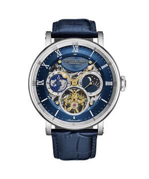 Plated Case - Blue Dial- Plated Hands - Stainless Steel Crown - Blue Strap