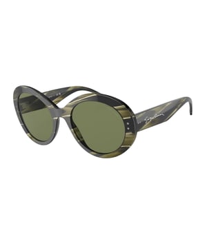 Giorgio Armani Vrouwen Zonnebril AR8174-59522A - Materiaal: Acetaat - Kleur frame: Groen - Afmetingen: 52/19/145 mm (Diameter lens / Brug formaat / Lengte veren)