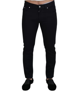 Marca: Dolce & Gabbana  
Condición: Nuevo con etiquetas  
Estilo: Pantalones de mezclilla  
Color: Negro  
Material: 62% algodón 38% seda  
Cierre: Cremallera  
Detalles del logo  
Hecho en Italia  
Género: Hombre