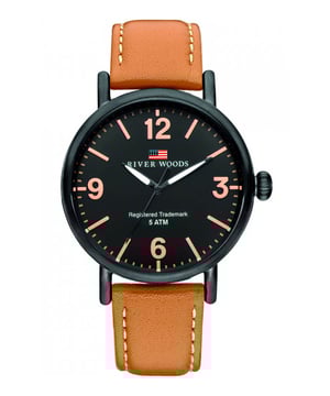 Dit River Woods Heren horloge beschikt over een Quartz binnenwerk. De kast (42 mm mm) is vervaardigd uit RVS (Zwart) en heeft een Mineraalglas. De band is Bruin Leer. Dit horloge uit de River Woods Delaware reeks is een mooi en tijdloos geschenk. Verras jezelf of iemand anders met dit cadeau. Bovendien geniet u hierbij van 2 jaar garantie tegen alle fabricagefouten.
