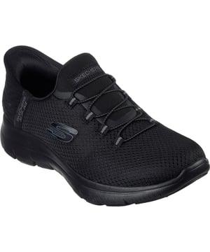 Pick up the pace with increased ease-of-wear and platinum comfort wearing Skechers Hands Free Slip-ins: Summits - Diamond Dream. Designed with our exclusive Heel Pillow, a metallic midsole trim and a cushioned Memory Foam comfort insole.