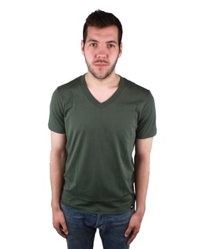 Emporio Armani 3Z1T77 0544 T-Shirt. Short Sleeved Green T-Shirt. Logo On Front Bottom Left. 100% Cotton. Style: 3Z1T77 1JPZZ. Crew Neck