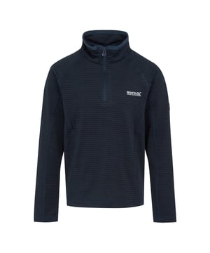 96% Polyester, 4% Elastan. Gewebe: Fleece, Stretch. Design: Mit Streifendetail. mit halbem Reißverschluss. Verriegelte Flachnähte, Leicht, Feuchtigkeitsabweisend, Schnelltrockend. Langärmlig. Stehkragen, Reißverschluss.