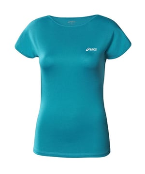 Constructed with a comfortable knit fabric, this short sleeve top is functional for various running workout regimens. The shirt's material is also practical for managing moisture and helping you keep dry during your training. It's also constructed with recycled materials to support a more sustainable design approach.