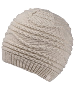 90% acrylic/10% polyester knit. Cable knit. Lurex thread.
