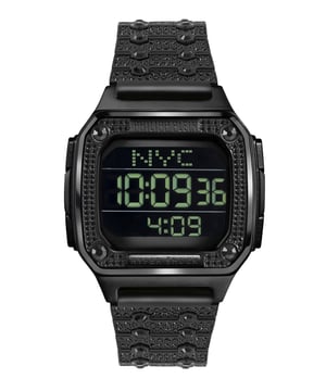 Dit Philipp Plein Dames horloge beschikt over een Quartz binnenwerk. De kast ( mm) is vervaardigd uit RVS (Zwart) en heeft een Mineraalglas. De band is Zwart RVS. Dit horloge uit de Philipp Plein Hyper $hock reeks is een mooi en tijdloos geschenk. Verras jezelf of iemand anders met dit cadeau. Bovendien geniet u hierbij van 2 jaar garantie tegen alle fabricagefouten.