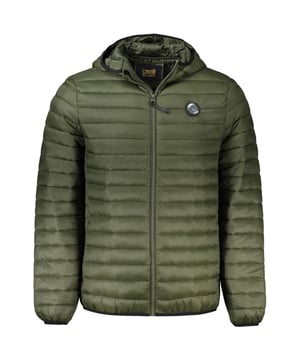 Bleib elegant und stilvoll mit der Cavalli Class gepolsterten grünen Jacke. Das schlichte Design verleiht einen Hauch von Raffinesse, während das gepolsterte Innenfutter Wärme und Komfort garantiert. Perfekt für modebewusste Individuen!, Langärmlige Jacke mit Kapuze, Leichte Polsterung, 2 Außentaschen mit Knopf, 2 Innentaschen, Reißverschluss, Applikation, Logo, Mantel, Füllung: 100 % Polyamid, Futter: 100 % Polyamid, Füllung: 100 % Polyamid, Gepolsterte Jacke, Reißverschluss, Grüner Mantel.