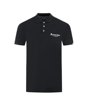 Aquascutum London Classic Black Polo Shirt. Experience the sophistication of the Aquascutum brand with this classic Black polo shirt, featuring a subtly embroidered brand logo. Feel the quality craftsmanship of this timeless piece, offering style and comfort for any occasion. Add some elegance to your wardrobe today!. Embroidered Branding on The Left Chest, Aquascutum London Classic Black Polo Shirt. 100% Cotton, Regular Fit, Fits True To Size, Button Closure, Union Jack Logo. Check Detail Under The Button Fasten, Short Sleeve, Collar Neck. Style Code: P01523 99