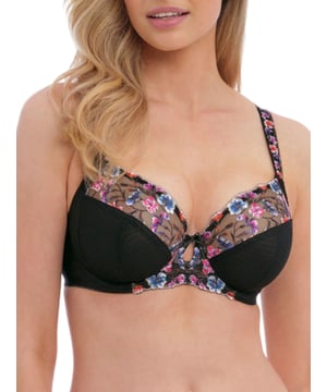 Freya Mode Underwired Padded Half Cup Bra - Black - 30DD Available at The  Fitting Room