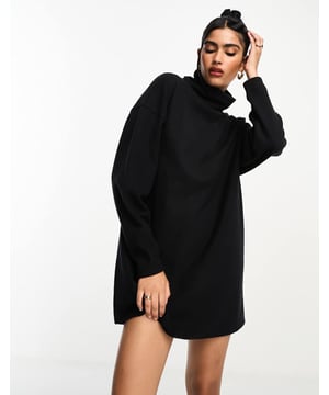 Dresses by ASOS DESIGN Low effort, high reward Plain design Roll-neck Volume sleeves Relaxed fitSold By: Asos