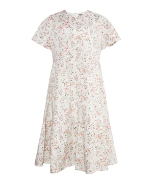 Werten Sie die Garderobe Ihrer Kleinen mit diesem bezaubernden Babykleid mit niedlichem Blumenmuster auf. Der Rundhalsausschnitt und die kurzen Ärmel verleihen diesem Kleid eine verspielte Eleganz. Mit einem sichtbaren Reißverschluss auf der Rückseite ist dieses Kleid für Ihr Kind sowohl stilvoll als auch bequem zu tragen. Dieses Produkt ist Teil der Kids-Kollektion.  Kleid