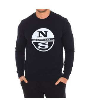 Sweatshirt North Sails.
 Ribbed crew neck.
 Brand print on the front.
 Ribbed cuffs and waistband.
 Seams seen in tone.
 Composition: 60% Viscose, 35% Nylon, 5% Elastane
 Care:
Wash at maximum temperature 30º.
 Iron at medium temperature.
 Do not use bleach.
 Do not use dryer.
 Do not dry clean.