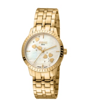 Ferre Milano Ladie's Champagne MOP Dial GP Stainle Steel Watch
