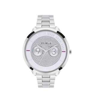 Furla Womens Metropolis Whote Dial Stainle  Steel Bracelet