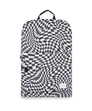 Mochila negra para hombre con espiral en espiral, fabricada en poliéster. Cuenta con: cierre de cremallera completo, sección frontal, compartimento acolchado para portátil, asa de mano superior y dimensiones: 45 cm de alto x 30 cm de ancho x 12 cm de profundidad.