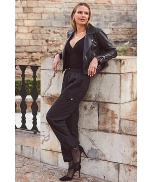 REASONS TO BUY:

For an instant outfit refresh
Drawcord hem, cargo pockets - all the on-trend details
Elasticated waist, relaxed fit - show us a comfier trouser
Pockets, because everything is better with pockets
Take them out with a little black top and heels
Keep things cosy with a chunky knit and trainers

Inside leg to fit: Short 29" | Regular 31" | Long 33"