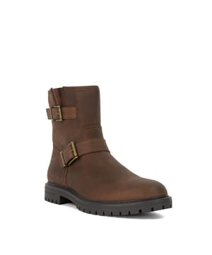 Channel a military-inspired look with Calvin, bold boots combining rugged style with modern comfort. Boasting eye-catching buckle details and a chunky cleated sole, this style is perfect for adding an edgy touch to any outfit.