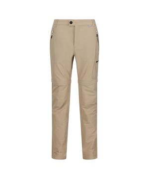 Material: 94% Polyamid, 6% Elastan. Haltbare, wasserabweisende Beschichtung. Bund teilweise elastisch. Mehrere Taschen, Seitentaschen mit Reißverschluss. Kann mittels Reißverschluss in Shorts umgewandelt werden.