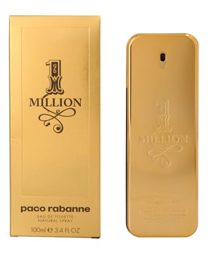 Paco Rabanne design house launched One Million  in 2008 as a fragrance for the man who never looses with a provocative and assured blend of woody fruity and spicy notes. One Million notes consist of by mandarin orange grapefruit peppermint rose absol