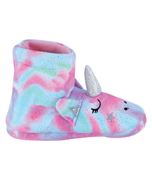 Let your kids imagination run wild! Let them bring the legendary, mythical creature to life with these Kids Unicorn Booties! They are pink and feel soft on your child’s feet. The soft, plush, 3D unicorn themed slippers will warm up any child’s feet. What’s great about these novelty slippers is their eye-catching design that makes them look like the real creature! With these slippers being soft and plush, they have a very flexible sole to allow your child’s feet to fit comfortably as well as being cosy and snug. The boot length of these slippers will keep your child’s foot & leg toasty and warm! Their soft fleece fur with cushioned insole will keep your child’s feet cosy and snug while they look awesome in their 3D unicorn feet! They also feature non slip PVC anti slip dots to avoid slipping and sliding on tiled or wooden floors. Ideal for dress up or everyday comfort, the unicorn slippers are perfect for kids to lounge around the home in. They can relax in these unique designed slippers. Available in four different sizes: S (9-10), M (11-12), L (13-1 ), XL (2-3).
