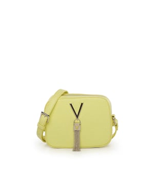 Discover essential elegance with Valentino's latest addition: a shoulder bag perfect for adding style to every moment of yours, from a stroll to brunch with friends. A chic design with softly rounded corners and a practical top zipper ensures a secure closure, keeping contents always within reach. Think of the convenience of an adjustable strap that fits you, long or completely detachable to transform it into an elegant clutch. A tassel that sways with your step adds that extra touch. And for your little treasures? The internal lining will safeguard every precious item. With this Valentino bag, you're ready to face the day with style and elegance! Size 13 x 17 x 3 cm
