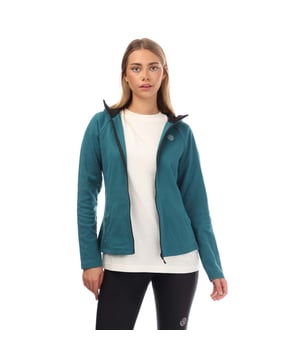 Womens Skins Series-3 Warm Up Top in teal.- Hooded.- Full zip fastening.- Side pockets.- Silver reflective logo.- 64% Cotton  36% Polyester.- Ref: ST40731010535