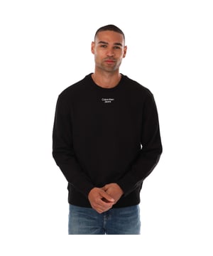 Sudadera de algodón terry relajada de Calvin Klein Jeans en negro. - Cuello redondo acanalado. - Mangas largas. - Acabados acanalados. - Ribete a rayas en el interior del cuello. - Logotipo de Calvin Klein elevado impreso en el pecho. - Corte regular. - 100% algodón. - Ref: J30J320044BEH