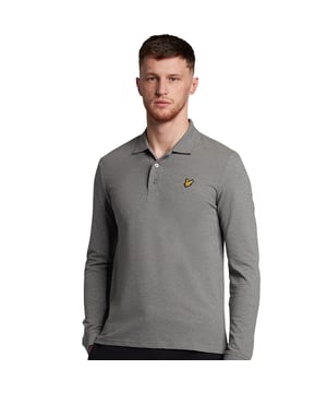Collared polo shirt. Long sleeve. 3 button placket. Lyle & Scott branding to the chest. 97% Cotton, 3% Elastane.
