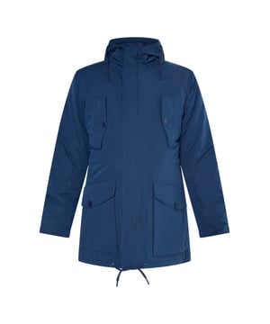 Mit dem wattierten Winteranorak vom Outdoor-Profi ICEBOUND sichern Sie sich einen Verbündeten für urbane Outdoor-Abenteuer. Ausgestattet mit Kapuze, XL-Pattentaschen und zwei schrägen Brusttaschen setzt das Design auf klassische Coolness. Dank der Wattierung ist das Modell gut isoliert und damit stark gegen Kälte und Schnee. Weiteren Schutz bietet die Knopfleiste, die den Reißverschluss verdeckt, eine Kordel in der Innenseite und im Saum sowie die windstoppenden Rippbündchen im Ärmel.  Winterjacke
