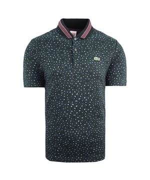 Lacoste Live Short Sleeve Mens Green Cotton Polo Shirt DH9086 DCJ