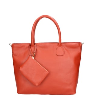 Bolso tote de hombro para mujer de piel auténtica tipo dólar con monedero. Equipado con bandolera ajustable y extraíble. Producto italiano artesanal. Hecho en Italia