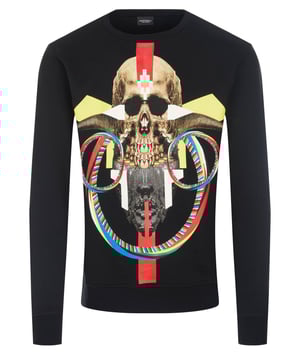 100% katoen; Marcelo Burlon-trui; Model: CMBA009S160680081000; Hoogwaardige afwerking; Zacht katoen; ronde nek; lange mouw; Marcelo Burlon-logodetails