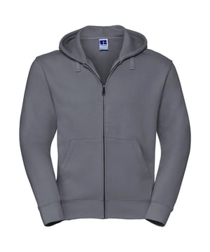 Gewebetechnik: 3 Lagen. Materialzusammensetzung (%): 80% Gekämmte, ringgesponnene Baumwolle, 20% Polyester. Gewebe: angeraute Fleece-Innenseite, Weiche Haptik. GSM (Gramm pro Quadratmeter): 280. Design: Unifarben. YKK Reißverschluss. Überschnittene Schulter, Öffnung für Kopfhörerkabel, Fischgräten-Gurtband, Gesäumte Schultern, Ausschnitt mit Band. Taschenart: Zwei Seitentaschen. Saum: Coverstitch, gerippt. Bündchen: Coverstitch, gerippt. Kapuzenmerkmale: Doppellagig, mit Kordelzug, angenähte Kapuze. Mit Kapuze. Langärmlig. Nachhaltigkeit: WRAP Zertifikat.
