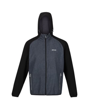 Material: 96% Polyester, 4% Elasthan. Gewebe: Softshell, Stretch, gewebt. Design: Kontrast. Wasserabweisend, windabweisend. Ausschnitt: Kapuze, Reißverschluss-Ausschnitt. Ärmel-Typ: Langärmelig. Manschette: Stretch-Bindung. Taschen: 2 Reißverschluss-Taschen. Verschluss: Durchgehender Reißverschluss.