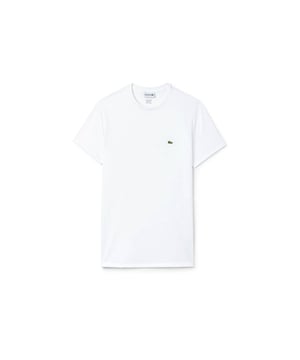 Lacoste Crew Neck T-shirt White
The Lacoste soft premium Pima cotton t-shirt in white. Embroidered Green Crocodile branding on the chest and transfer branding on neckband lining makes this tee irresistible.

Pima Cotton t-shirt
Crew neck
Regular fit
Cotton (100%)