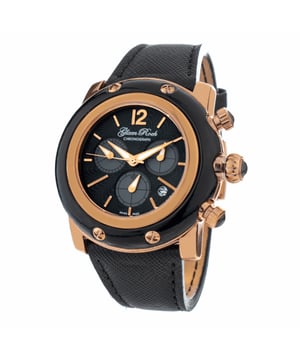 Glam Rock GR10143 - Damenuhr Quarz aus Edelstahl• Material: Edelstahl• Glas: Saphir• Armband: Leder• Farbe: Schwarz Gold Rose• Wasserbeständigkeit: 100 m (10 ATM)• Gehäusegröße: 46 mm