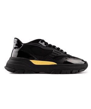 Mens Lavair Pacific 2.0 Trainers in black - yellow- High-Tensile Nylon Upper.- Nappa Leather - Suede Panelling.- Patent Leather Panelling.- Stealth Camo Panelling.- TPU Double Eye-stay.- Patent leather Heel- Neoprene Lining.- Polyurethane Hardware.- Nylon Laces.- Lightweight Cushioned Midsole.- Branded TPU Stability Clip.- Ref: OBLKYELL