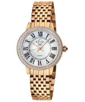 Reloj de Diamante Astor III con Dial de Madera de Nácar, Swiss Quartz, Acero Inoxidable